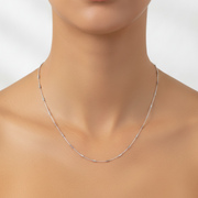 Silver Link 925 Sterling Silver Women's Chain 18 Inch